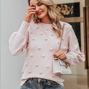 Baby Pink Pom Pom Sweater
